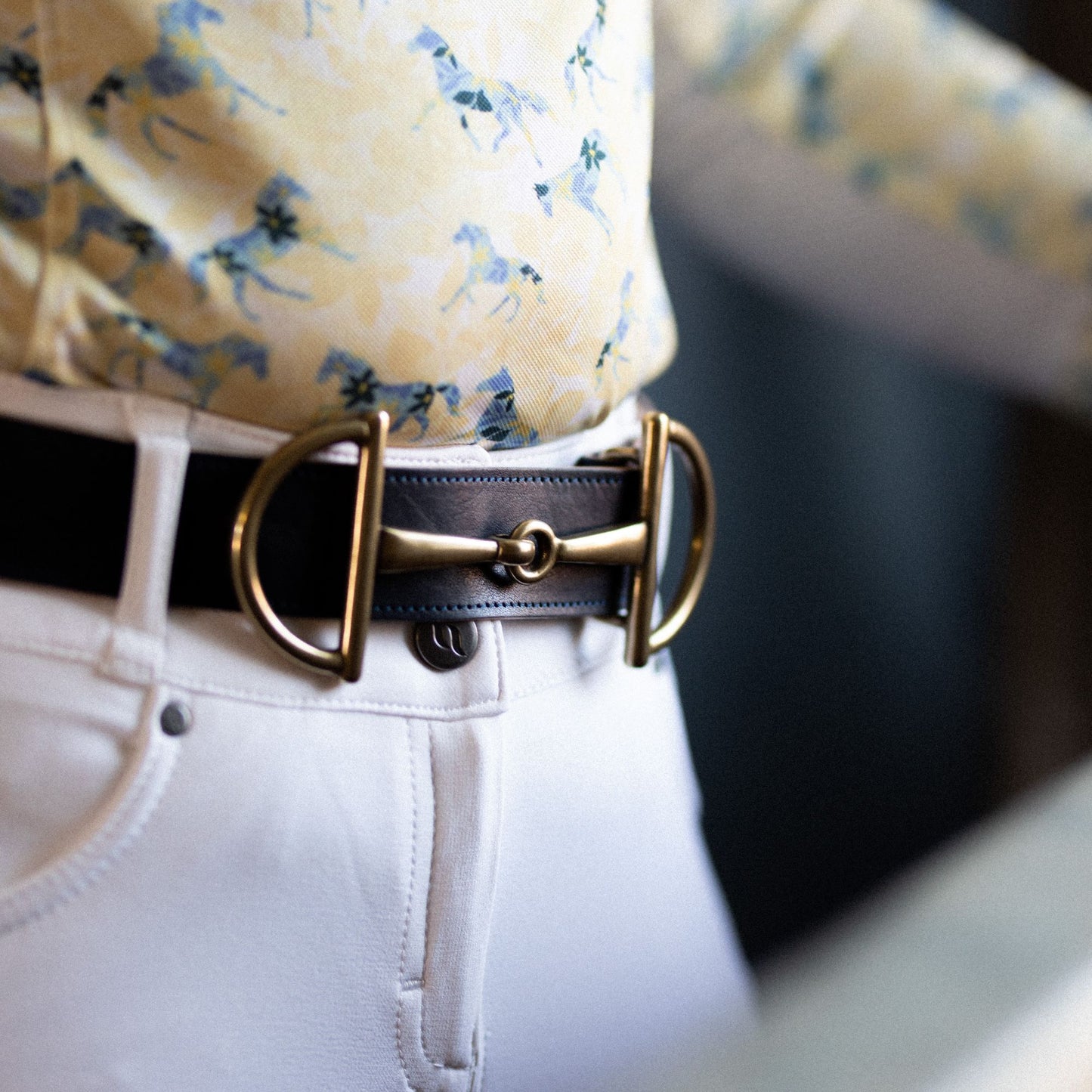 Belt with horse bit